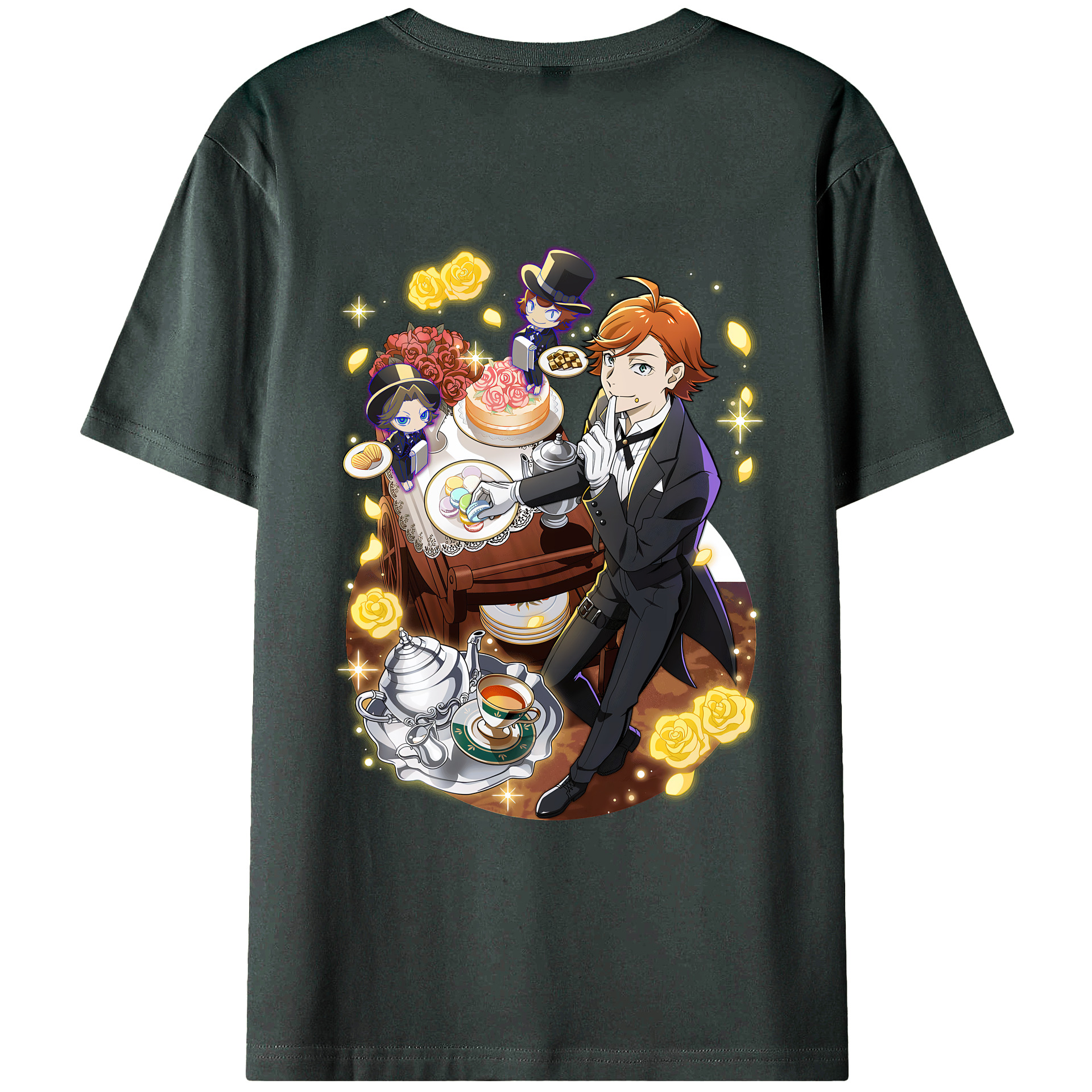 （画像用） 文豪ストレイドッグス Bungo Stray Dogs 綿100％ メンズ半袖Tシャツ（バックプリント） 通気性